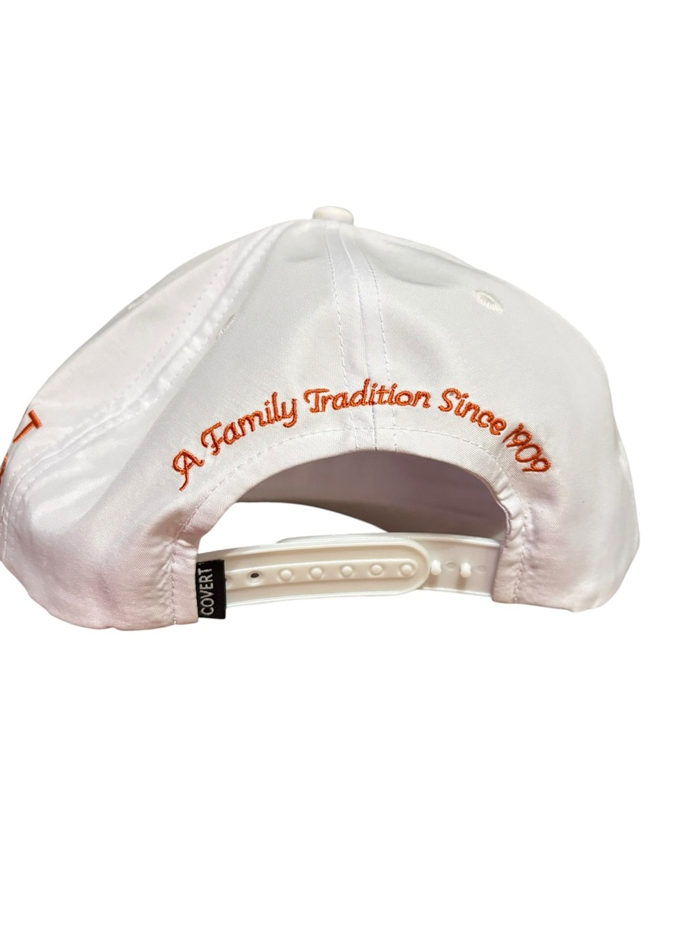NWOT Covert Bee Cave Austin Texas 512 Rope Hat Gameday White/Orange Snapback - Picture 3 of 6